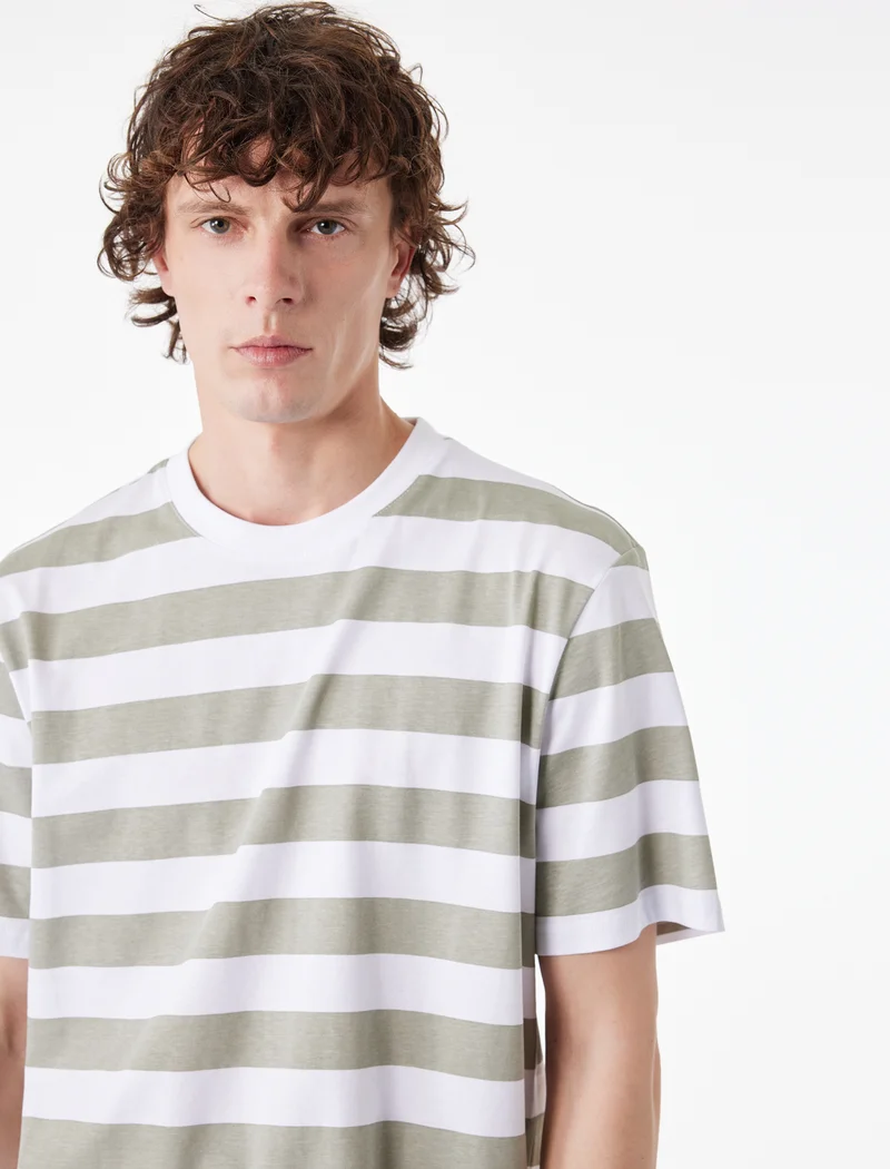 KOTON Cotton Striped T-Shirt