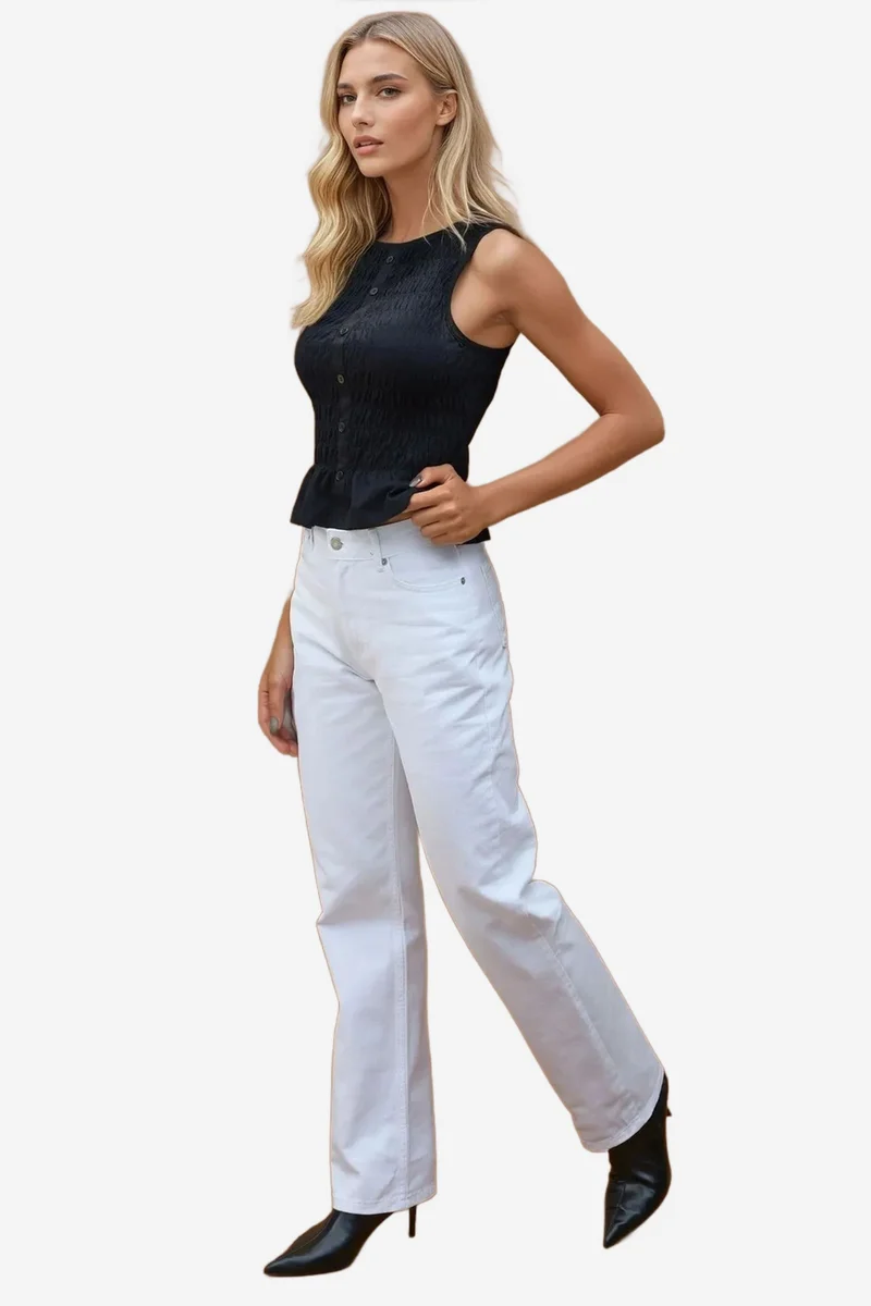 Hiccup High Waist Straight Leg Jeans