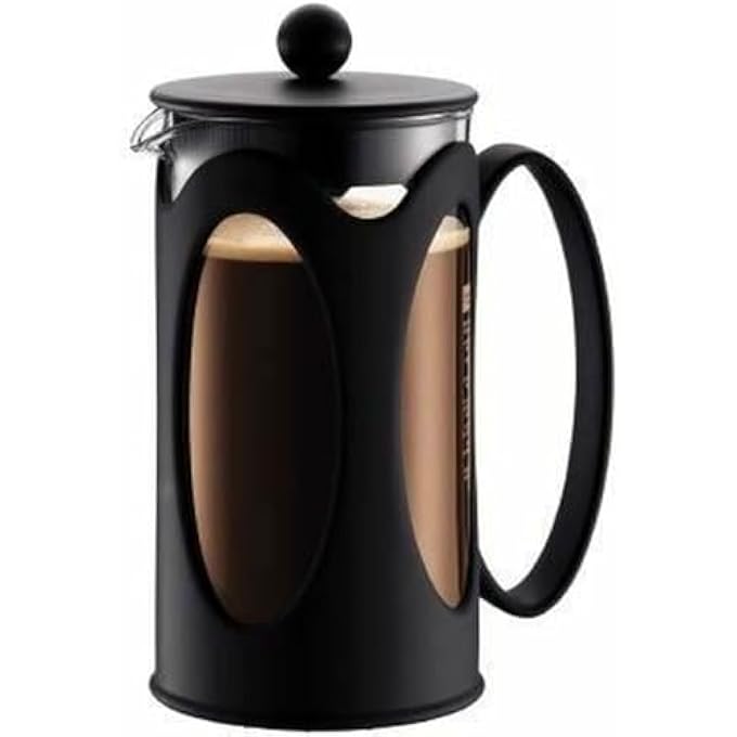 bodum Kenya Plastic French Press Coffee Maker Black 1 Litre Bd1068501 - Image 1
