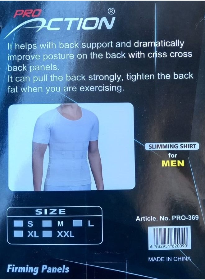 PRO ACTION - Plain Slimming Undershirt White - Image 1
