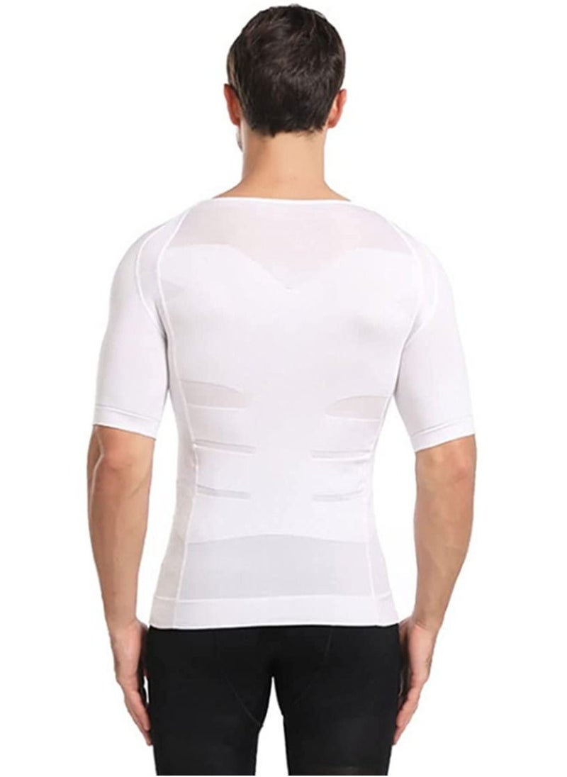 PRO ACTION - Plain Slimming Undershirt White - Image 1