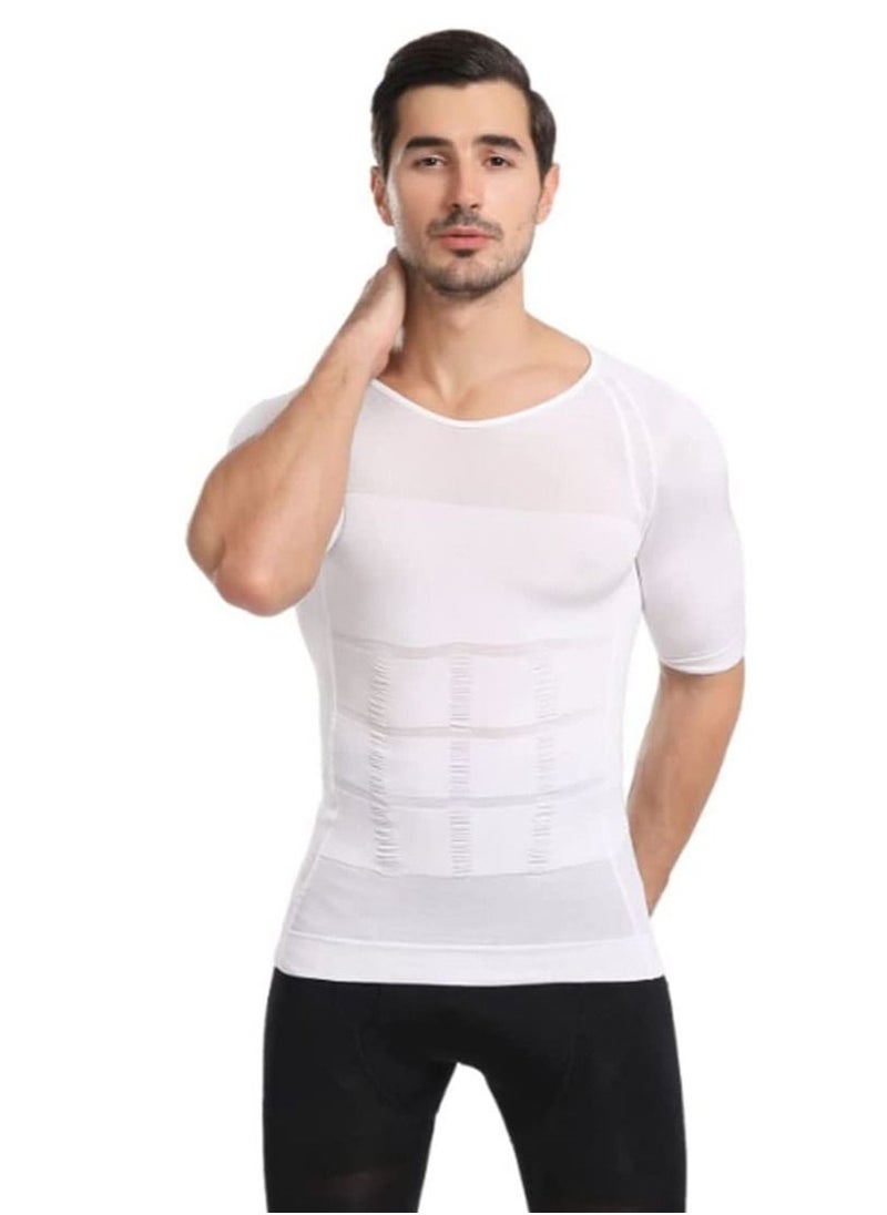 PRO ACTION - Plain Slimming Undershirt White - Image 1