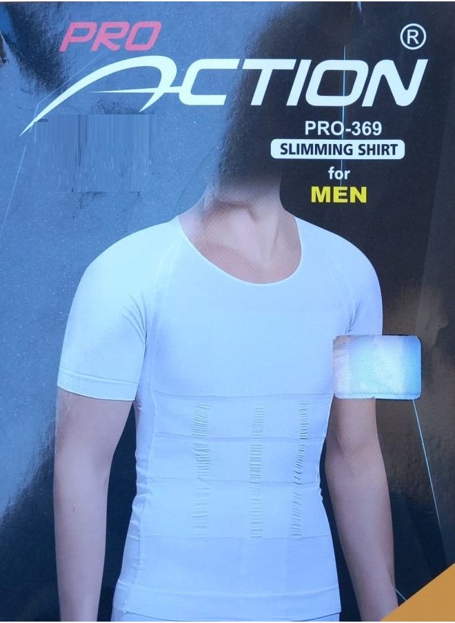 PRO ACTION - Plain Slimming Undershirt White - Image 1