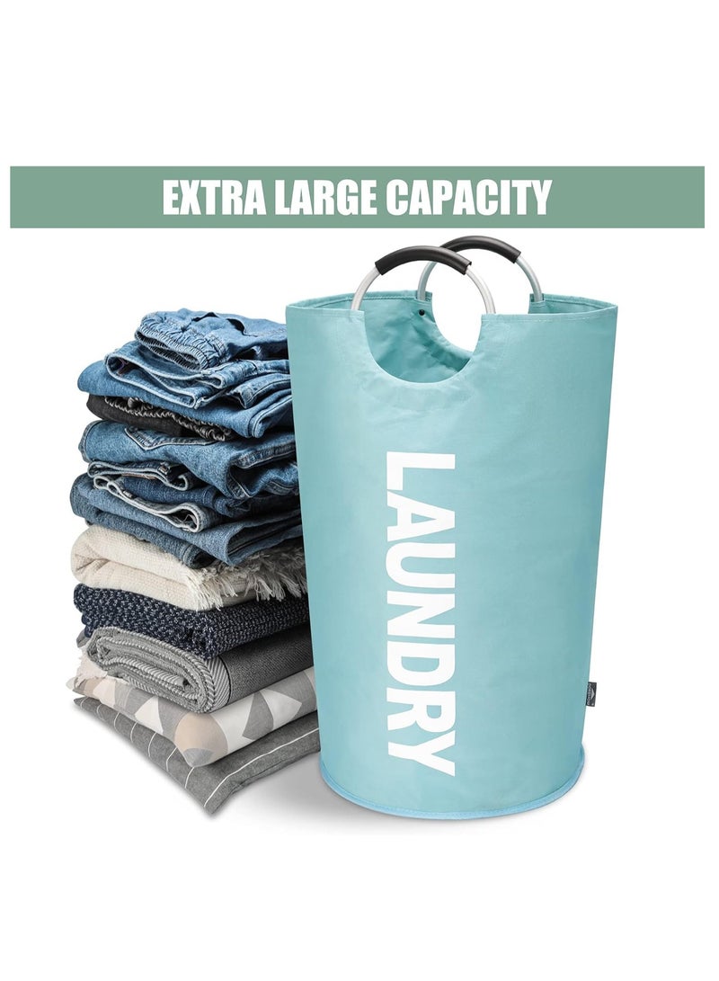 تراسل سلة غسيل كبيرة قابلة للطي سعة 82 لتر - سلة غسيل مقاومة للماء - حقيبة غسيل قابلة للطي - Image 3