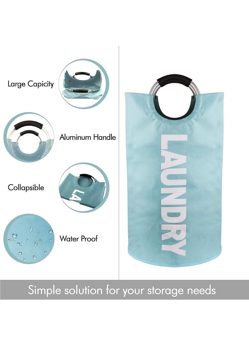 تراسل سلة غسيل كبيرة قابلة للطي سعة 82 لتر - سلة غسيل مقاومة للماء - حقيبة غسيل قابلة للطي - Image 4