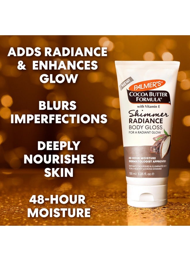PALMER'S Palmer's Cocoa Butter Formula Shimmer Body Lotion with Vitamin E, 5.25 Fl Oz, Radiance Body Gloss, Help Blur Veins, Cellulite, Marks, 48 Hour Moisture  - Image 4