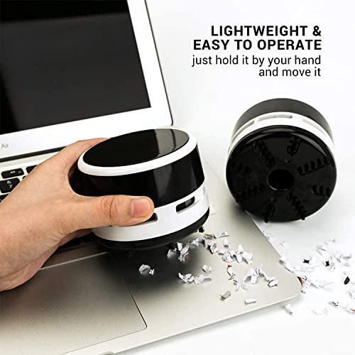 REMAXX Mini Portable Desktop Vacuum Cleaner Cordless Table Dust Sweeper Design for Cleaning Desktop, Crumbs, Computer Keyboard, Pet Hairs (Multicolor), Foam - Image 3
