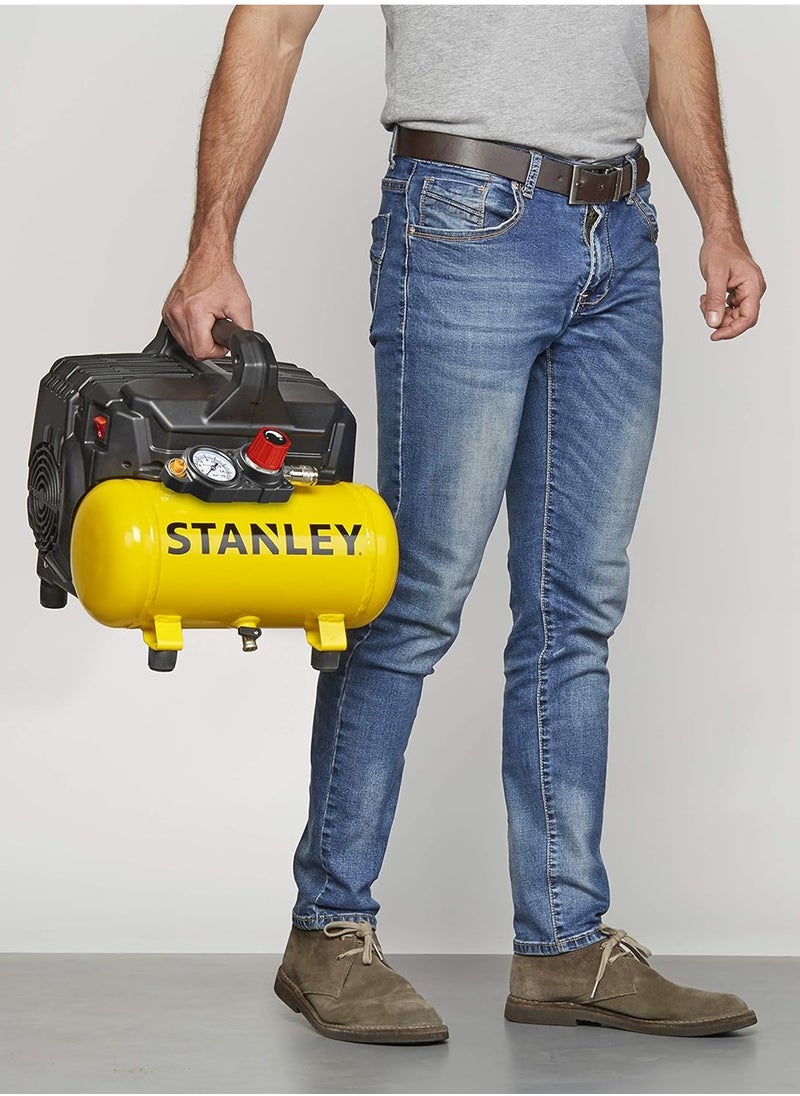 STANLEY Silent Air Compressor, 6L Tank, 750W Power, Ultra-Quiet 59dB, Portable, DST100/8/6 - pzsku/Z125508C83185D4DF9D51Z/45/_/1740578123/a3cb2a78-7772-4154-af40-27668189d63a