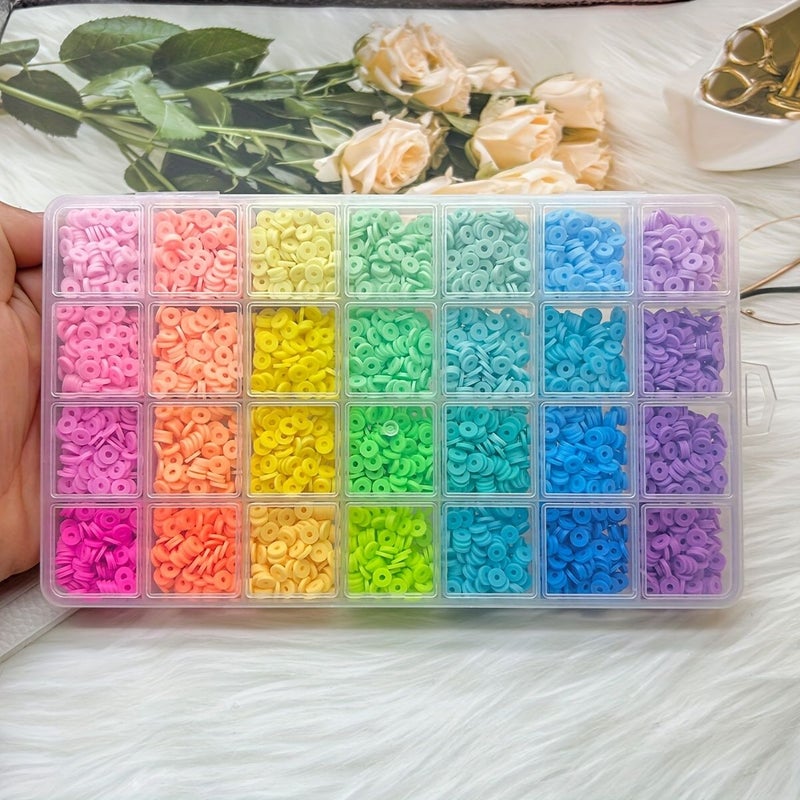 مجموعة DIY مكونة من 28 شبكة خرز قوس قزح بحجم 6 مم لصنع الأساور والحلي والأعمال اليدوية - Image 5