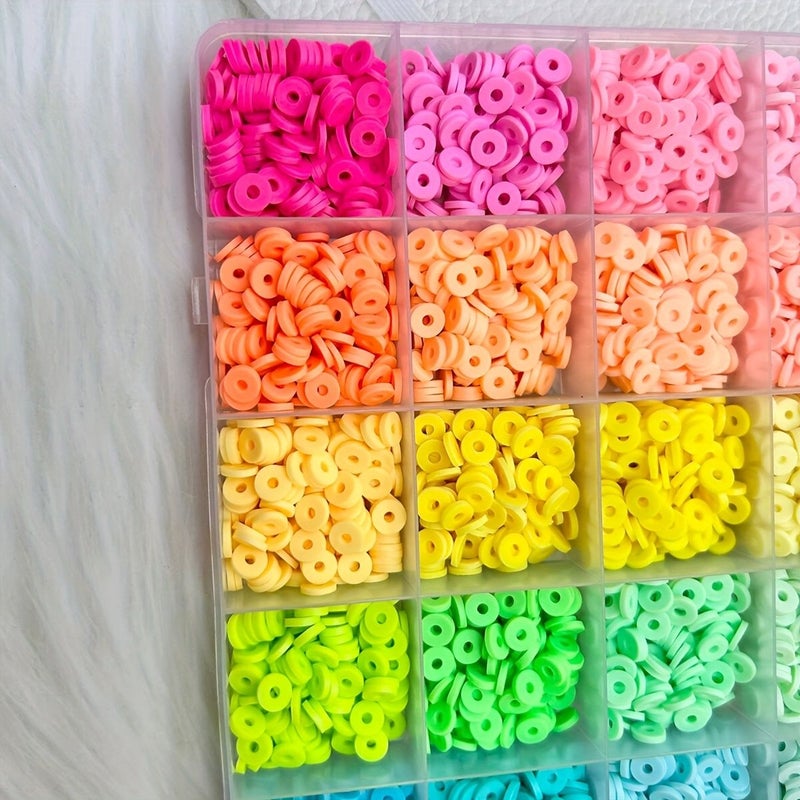مجموعة DIY مكونة من 28 شبكة خرز قوس قزح بحجم 6 مم لصنع الأساور والحلي والأعمال اليدوية - Image 3