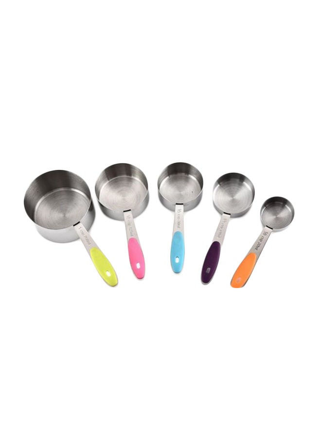 NIBEMINENT 5-Piece Measuring Cups And Spoons Set Multicolour 5cm  - Image 1