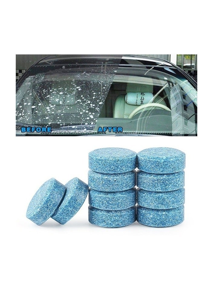 10 قطع من مستلزمات التنظيف - خلاصة ممسحة صلبة، خلاصة ممسحة مركزة لزجاج السيارة، أقراص فوارة لإزالة التلوث - Image 2