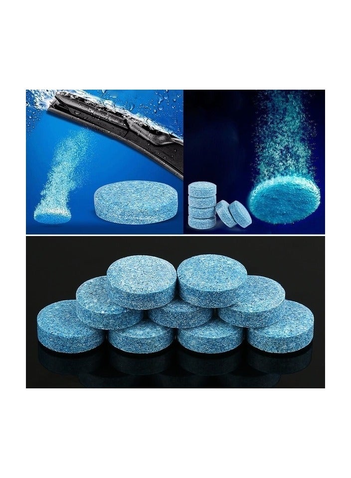 10 قطع من مستلزمات التنظيف - خلاصة ممسحة صلبة، خلاصة ممسحة مركزة لزجاج السيارة، أقراص فوارة لإزالة التلوث - Image 3