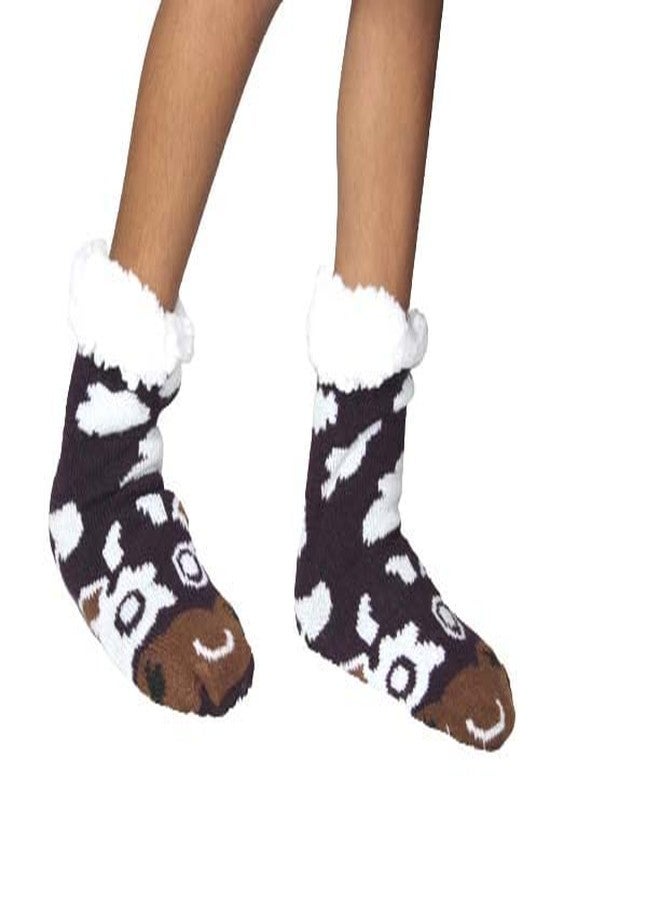 KETKAR Baby Boys/Girls/Infants Winter Warm Socks Gentle Grip Thermal Animated Cartoon Design_Pack OF 01_Sck002(3-7 Years,Black) - Image 4