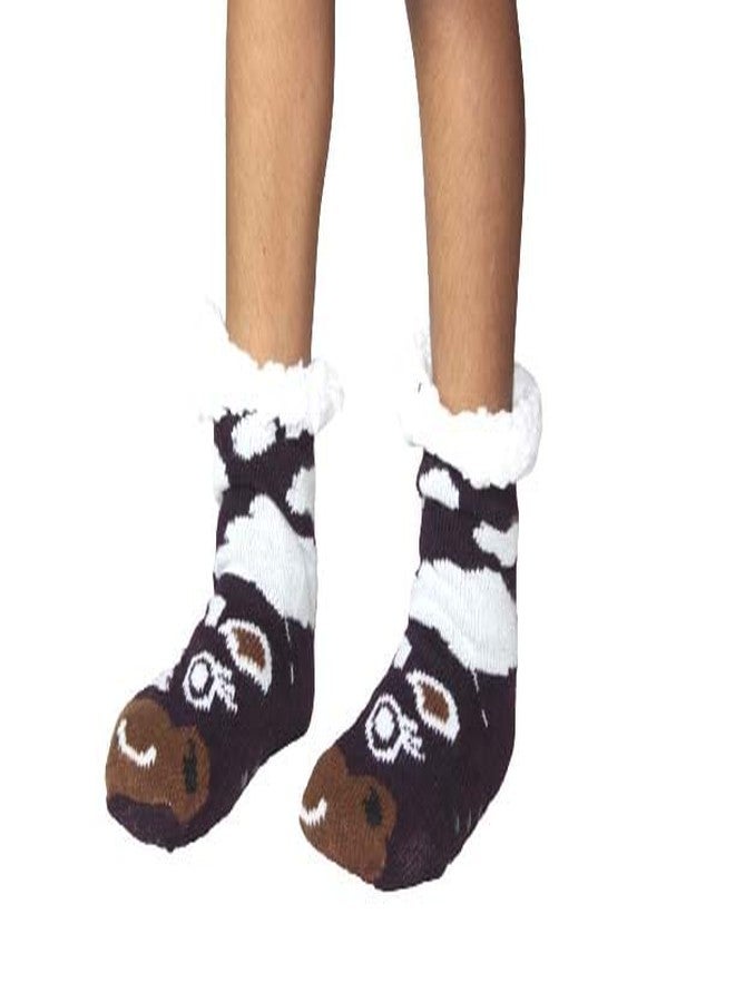 KETKAR Baby Boys/Girls/Infants Winter Warm Socks Gentle Grip Thermal Animated Cartoon Design_Pack OF 01_Sck002(3-7 Years,Black) - Image 3
