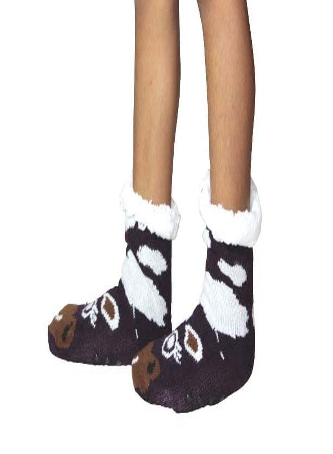 KETKAR Baby Boys/Girls/Infants Winter Warm Socks Gentle Grip Thermal Animated Cartoon Design_Pack OF 01_Sck002(3-7 Years,Black) - Image 5