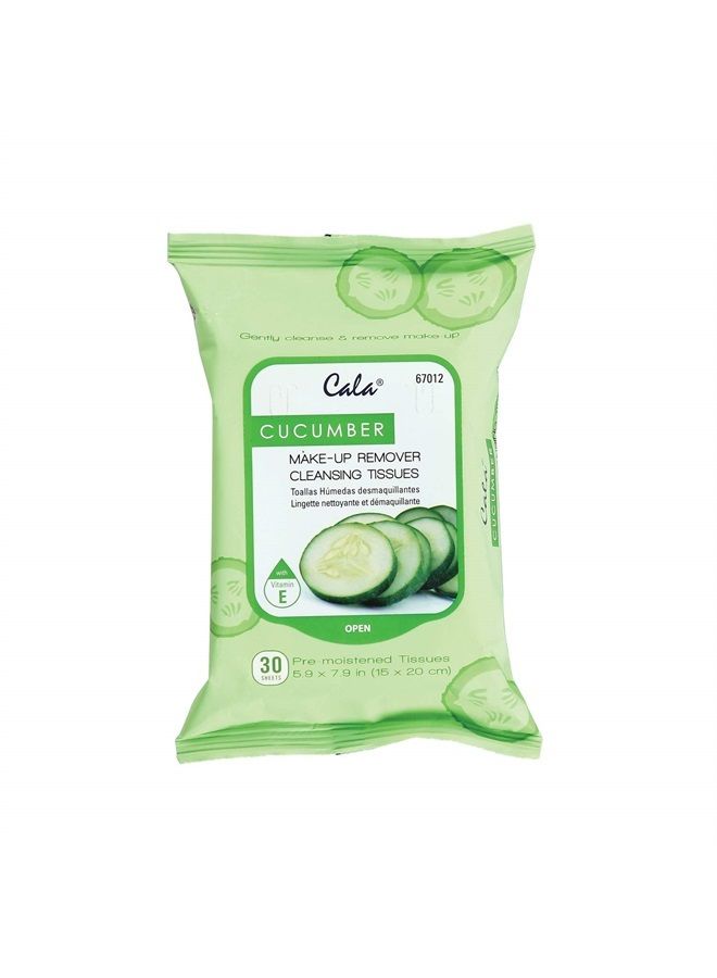 CALA Cucumber make-up remover cleansing tissues 30 count, 30 Count