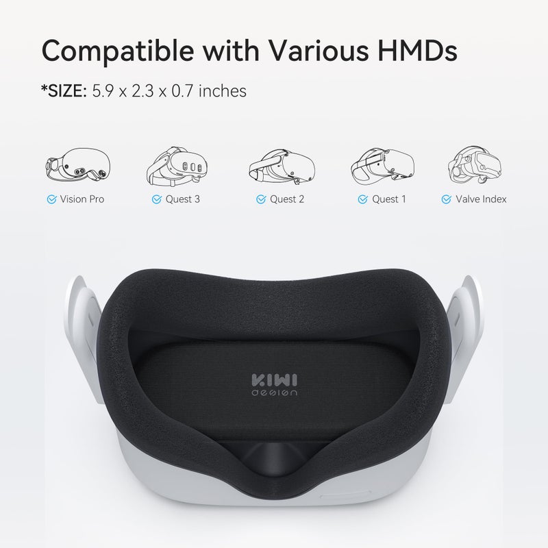 KIWI design Lens Protector Cover Compatible with Vision Pro, Quest 3/2/1, Rift S, Valve Index, Pico 4 and HP Reverb G2, Protects Lens from Sunlight, Scratches and Dust - Image 3