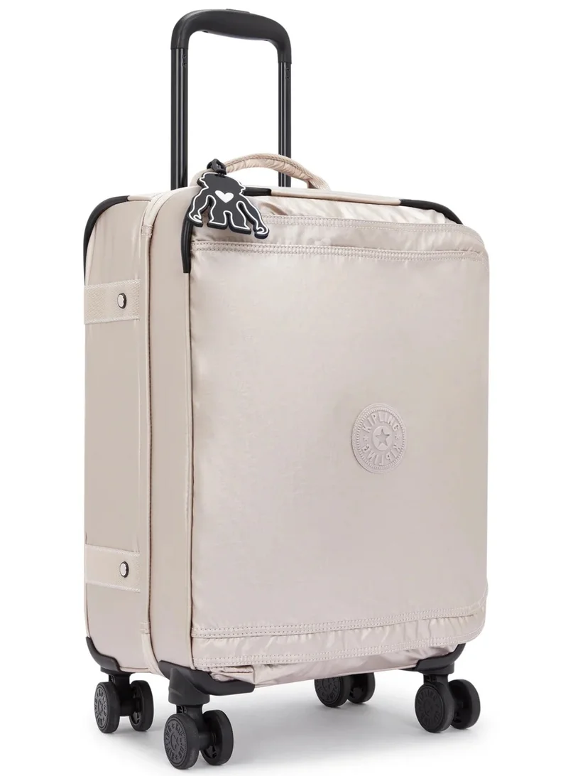 كيبلينغ حقيبة سفر بعجلات صغيرة للنساء - توهج معدني سبونتينوس