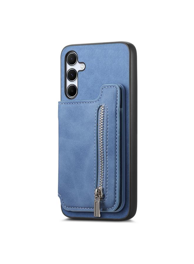 S-TOP Case For Samsung Galaxy A34 5G Retro MagSafe Zipper Wallet Card Bag Back Phone Case - Image 2