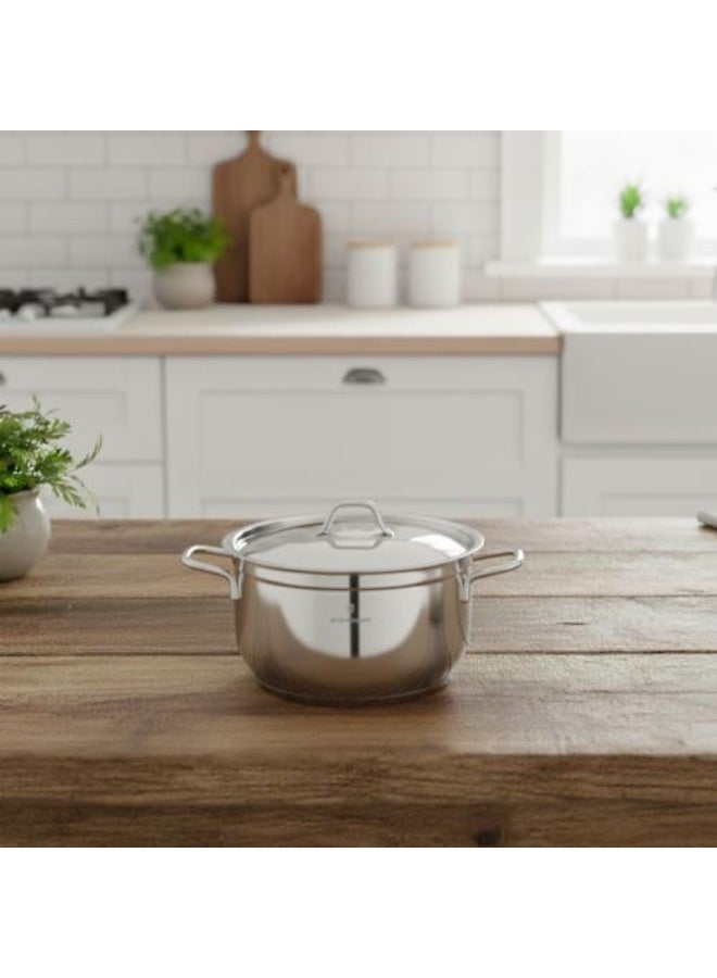 سوفرام قدر طبخ سوفرام استيل تركي غطاء ستيل مقاس 20 سم - Image 1