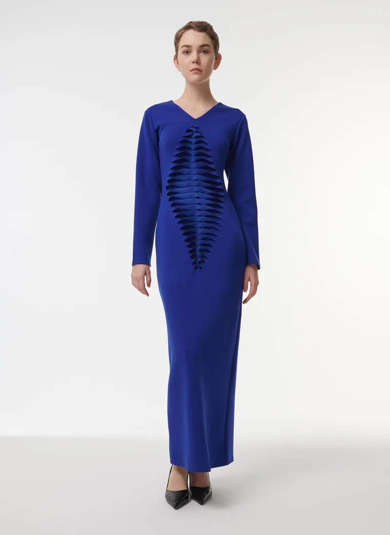 Laser-Cut Fitted Dress