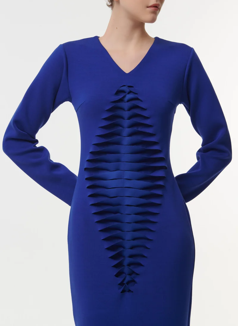 leem  Laser-Cut Fitted Dress for Women | Best Price UAE