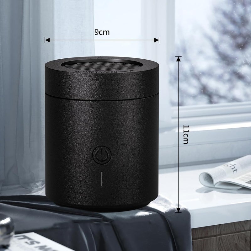 تلواح مبخرة كهربائية دوارة قابلة للقلب، مبخرة بخور محمولة مع شحن USB، آلة علاج عطري إلكترونية ذكية (فحم خاص على شكل قوالب ورائحة فحم) - Image 4