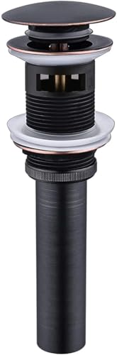 Yodel Faucet Bathroom Sink Drain with Overflow - Big Cap for Standard 1 3/4" Drain Opening - Pop Up Drain,Oil Rubbed Bronze - Image 1