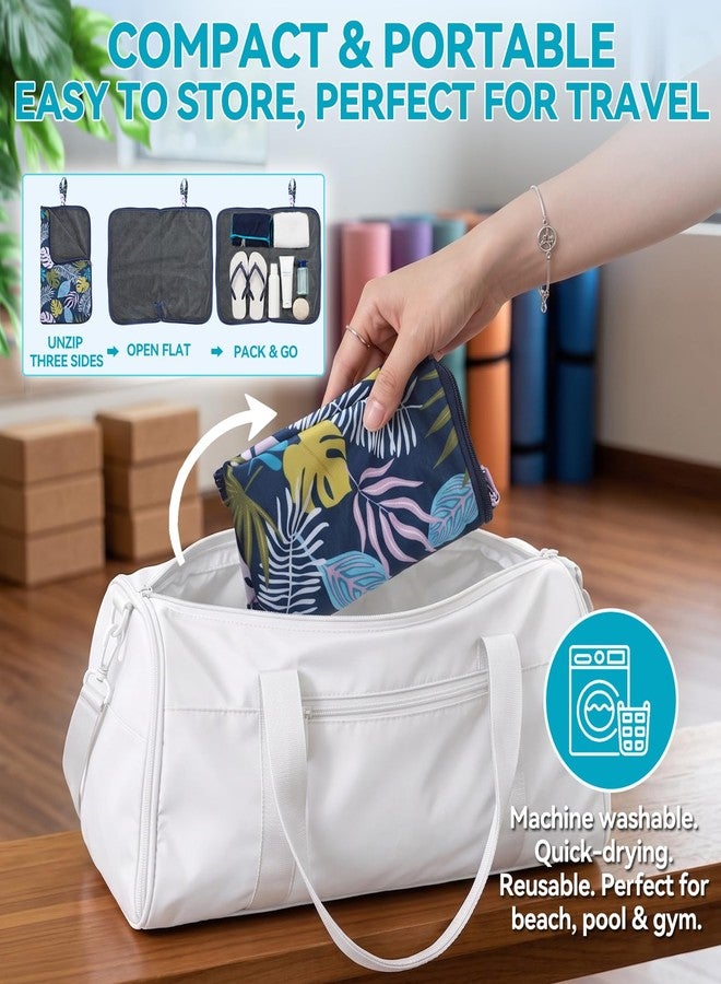 eaxin Store eaxin Wet Dry Bag 2-in-1 with Embedded Fleece Towel Swim Gym Tropical Palm - Image 5
