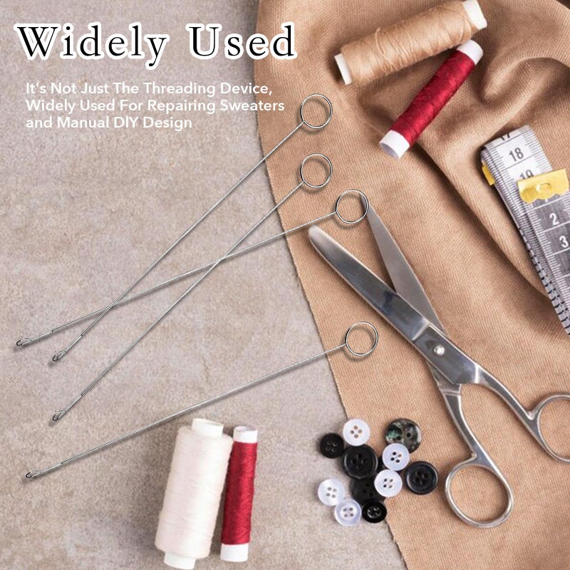 Haikole 10.4 Inch Loop Turner Tool for Silicone Beads 5PCS Loop Turners Sewing Tool,Sewing Loop Turner Hook for Fabric Belts Strips Tube Straps DIY Accessories (Silver 5pcs) - Image 5