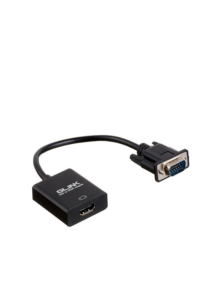 جلينك - محول VGA إلى HDMI ومزود بخاصية الصوت، عدد المنافذ: 2، من جي لينك، متعدد الألوان - Image 1
