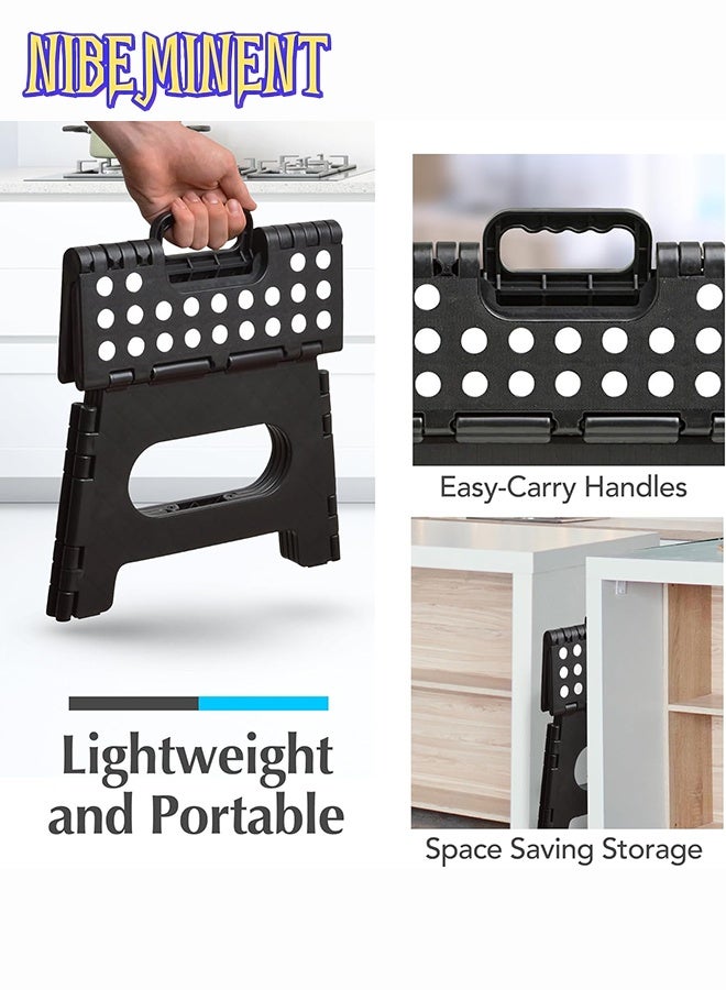 NIBEMINENT Folding Step Stool is Sturdy Enough to Support Adults and Safe Enough for Kids. Opens Easy with One Flip. Great for Kitchen, Bathroom or Bedroom  - Image 2