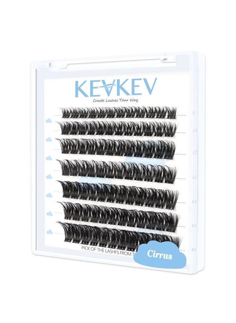 Lash Clusters 84 Pcs Cluster Lashes Eyelash DIY Extensions Individual that Look Like Natural Thin Band & Soft (Cirrus,D-8-16mix)