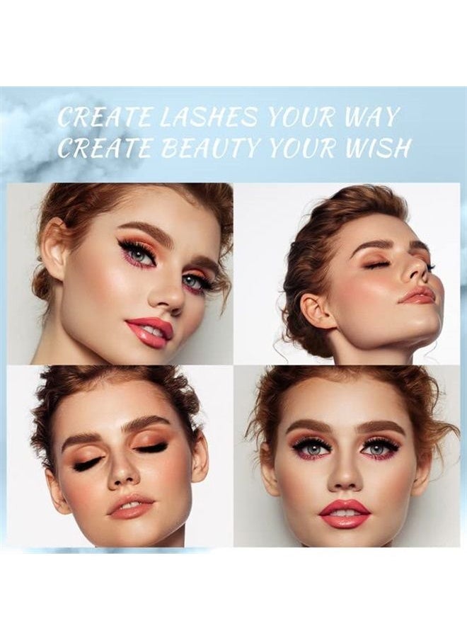 Lash Clusters 84 Pcs Cluster Lashes Eyelash DIY Extensions Individual that Look Like Natural Thin Band & Soft (Cirrus,D-8-16mix)