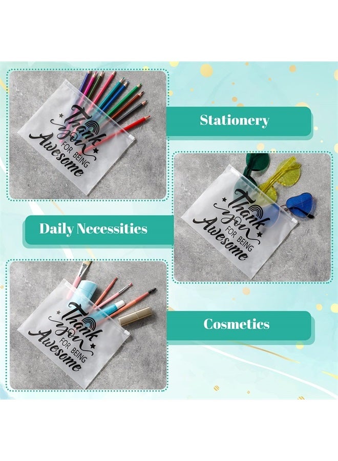 Reginary 50 Pcs Inspirational Gifts EVA Cosmetic Bag for Women You Are Braver Awesome Makeup Bag Mini Toiletry Bag with Zipper Encouragement Birthday Gift for Xmas Daughter Sister Friend (Classic Awesome) - Image 4