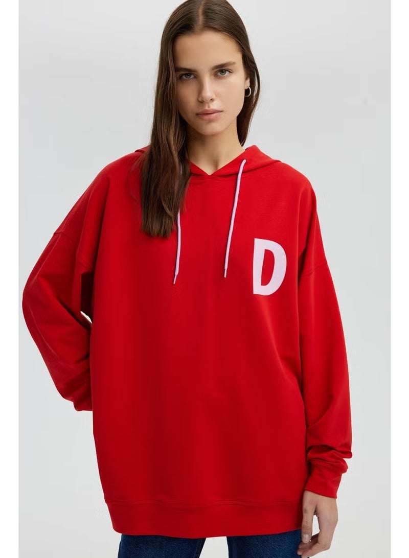 Touche Letter Printed Oversized Sweatshirt - Image 3