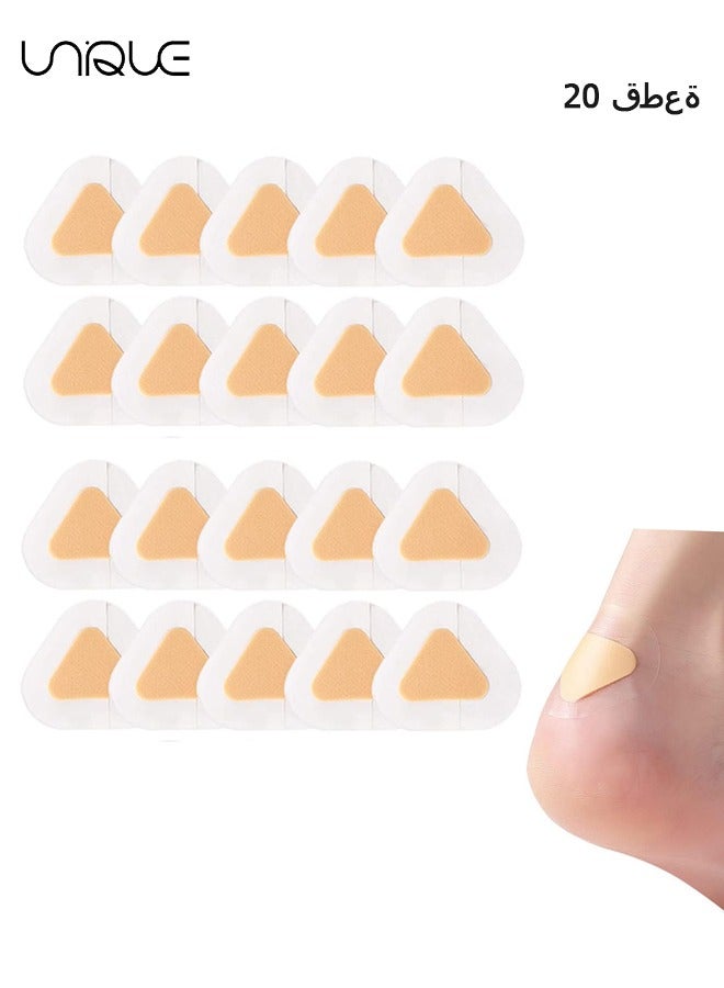 Unique 20Pcs Triangle Heel Sticker, Invisible Sticker, Transparent Triangle Sticker, Anti-wear foot Sticker, Whickened Anti-wear foot Artifact Heel Sticker - High Heels, Leather Shoes, Sneakers, Etc  - Image 1