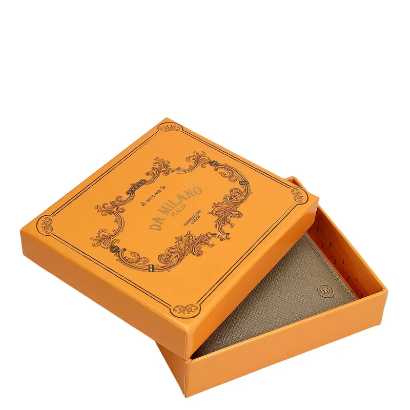 Da Milano Stone Grey Stone Grey Bifold Leather Mens Wallet for Men | Best Price UAE