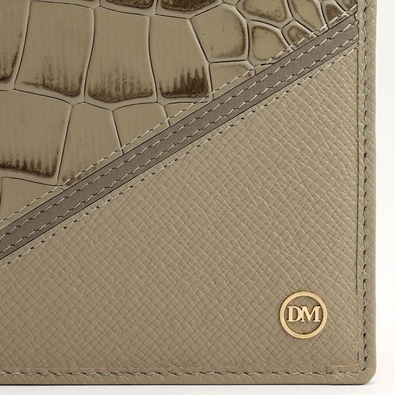 Da Milano Stone Grey Stone Grey Bifold Leather Mens Wallet for Men | Best Price UAE