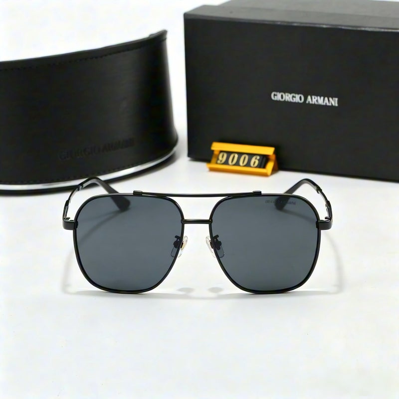 Armani Men's Ax9006s Aviator Sunglasses Gun Frame Grey Lenses - Image 2