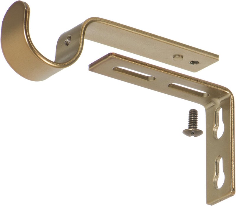 Ivilon Adjustable Brackets for Curtain Rods - for 7/8 or 1 Inch Rods. Set of 2 - Warm Gold - Image 3
