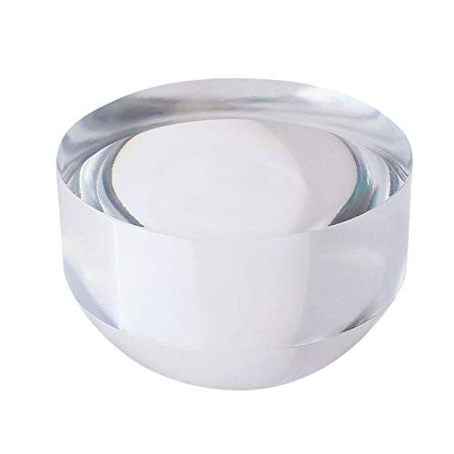RUIXIB 40X Crystal Dome Magnifying Glass Acrylic Optical Magnifier, 25MM Desk Reading Loupe Paperweight Half Ball Lens Magnifier for Reading Newspaper Stamps Maps - Image 2