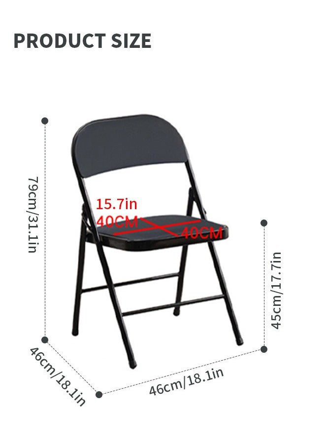 Folding Chair With Padded Seats Multi Functional Portable Chair For Home Dining Office Outdoor Fishing Black - pzsku/Z1256636E84EFFDA03124Z/45/_/1733906150/1f27098d-30b6-466a-95d2-5de985712502