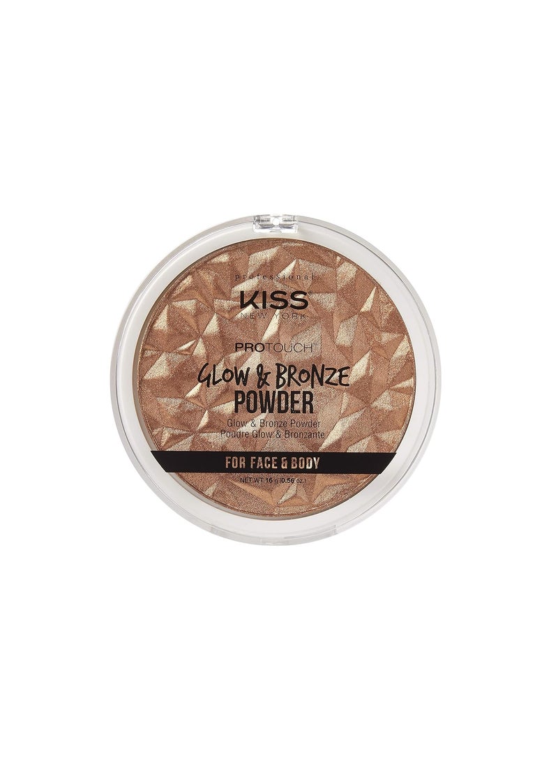 kiss new york Pro Touch Glow  Bronze Powder for Face  Body KPBP01 PowderMedium 