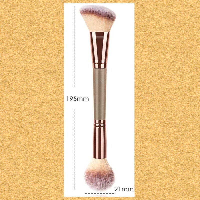 KASTWAVE Makeup Brushes, Foundation Makeup Brush, Double Ended Makeup Brushes for Blending Liquid Powder, Concealer Cream Cosmetics, Blush brush for Liquid, Cream, Powder,Blending, Buffing,Concealer - Image 1