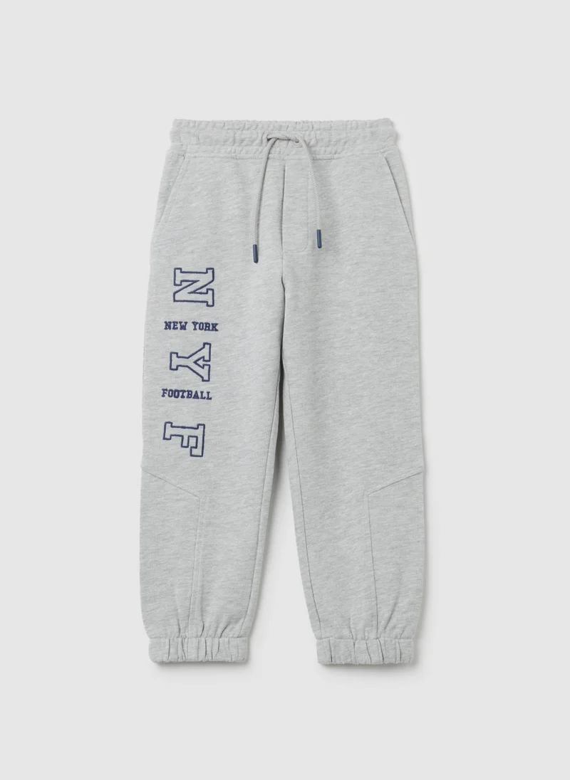 Ovs GREY COTTON TROUSERS FOR CHILDREN