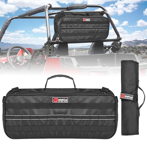 Hutexico 20" UTV Drive Belt Storage Bag, Large Capacity Roll Bar Storage Bag Heavy Duty Tool Bag with Reflective Strip Compatible with All UTV ATV - Image 1