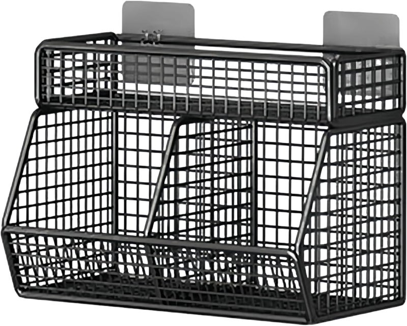 Stylish Wall Hanging Basket Practical Storage Holder for Home Organization with Sturdy Metal Wire Construction Wall Hanging Basket - Image 1