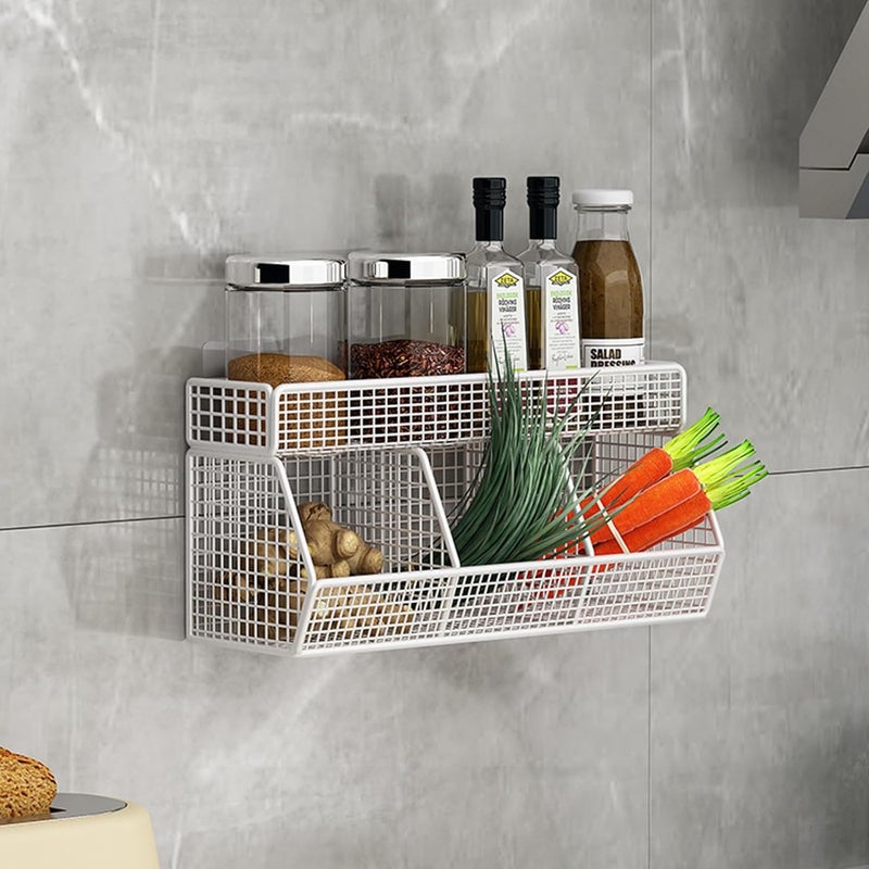 Stylish Wall Hanging Basket Practical Storage Holder for Home Organization with Sturdy Metal Wire Construction Wall Hanging Basket - Image 4